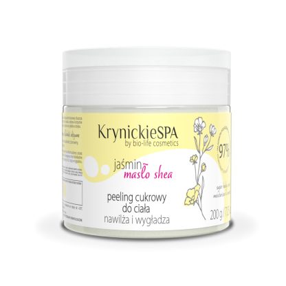 Peeling cukrowy do ciała, nawilżający i wygładzający JAŚMIN KrynickieSPA 200g