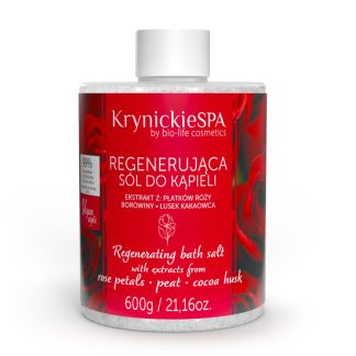Regenerująca sól do kąpieli o zapachu róży KrynickieSPA 600g